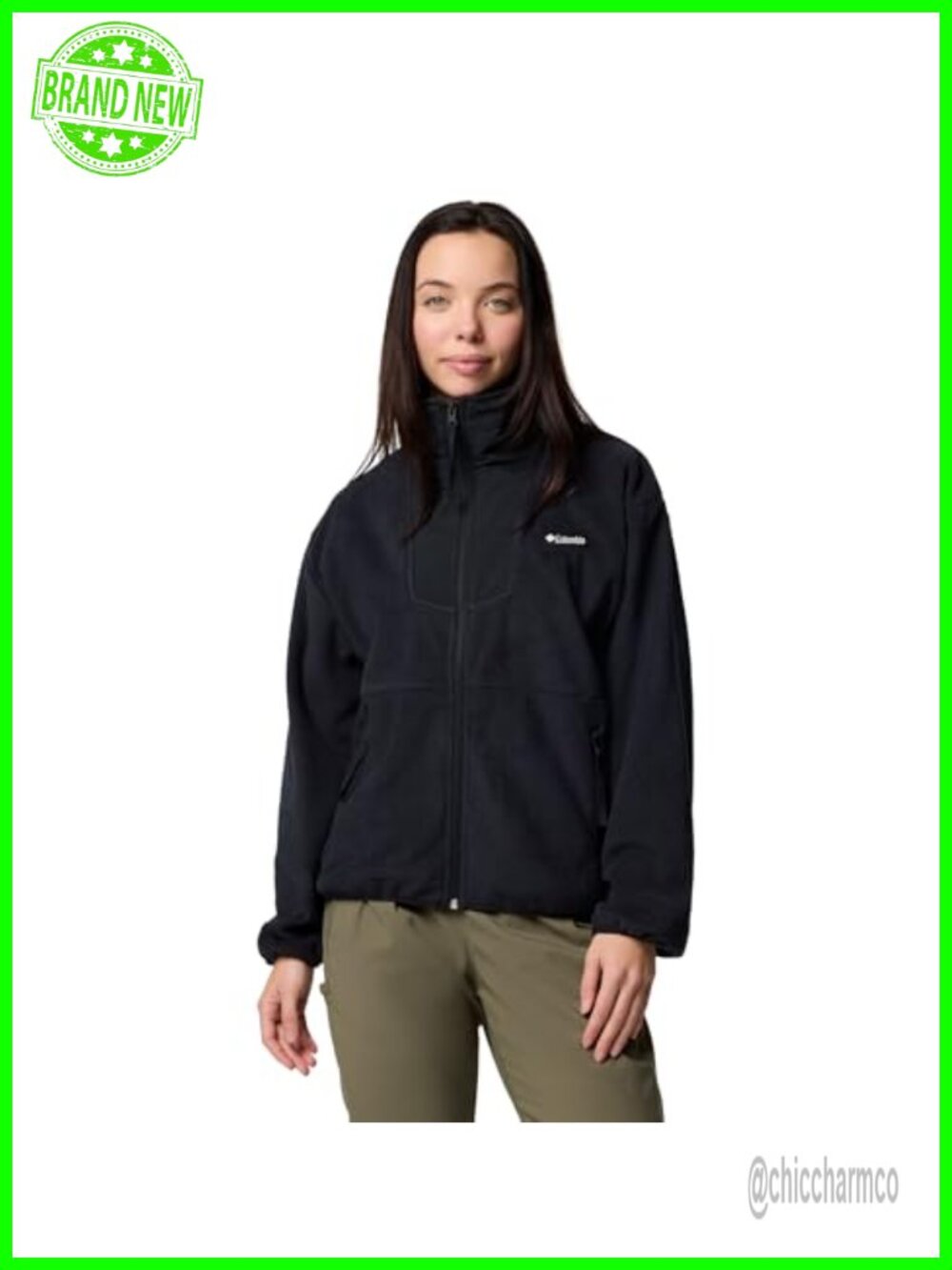 Full Zip Fleece Jacket Recycled Polyester Regular Fit